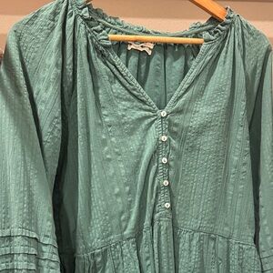 Green Button-Down Dress